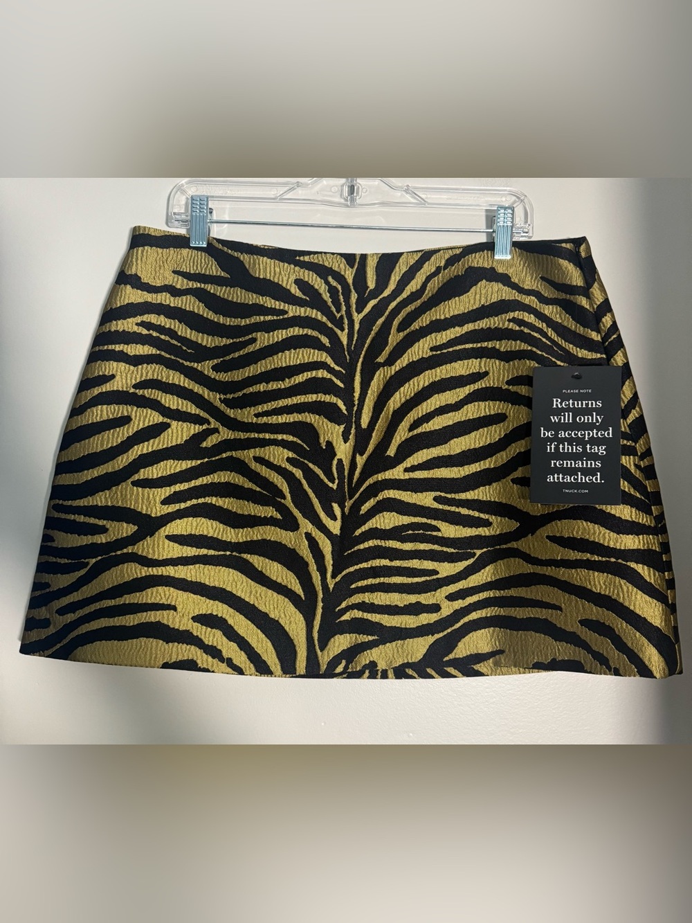 Tuckernuck Black and Olive Zebra Jacquard Mini Skirt